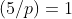 (5/p)=1
