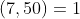 (7,50)=1