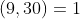 (9,30)=1
