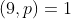 (9,p)=1