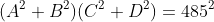(A^2+B^2)(C^2+D^2)=485^2
