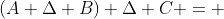 (A \Delta B) \Delta C = 