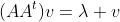 (AA^t)v=\lambda v