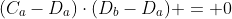 (C_a-D_a)\cdot(D_b-D_a) = 0