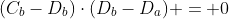 (C_b-D_b)\cdot(D_b-D_a) = 0