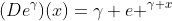 (De^{\gamma})(x)=\gamma e ^{\gamma x}