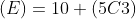 (E)=10 (5C3)