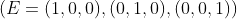 (E={(1,0,0),(0,1,0),(0,0,1)})