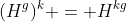 (H^g)^k = H^{kg}