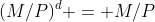 (M/P)^d = M/P