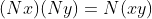 (Nx)(Ny)=N(xy)