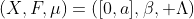 (X,F,\mu)=([0,a],\beta, \Lambda)