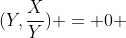 (Y,\frac{X}{Y}) = 0 