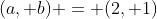 (a, b) = (2, 1)