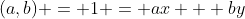 (a,b) = 1 = ax + by