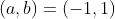 (a,b)=(-1,1)