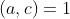 (a,c)=1