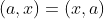 (a,x)=(x,a)