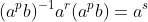 (a^pb)^{-1}a^r(a^pb)=a^s