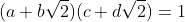 (a+b\sqrt{2})(c+d\sqrt{2})=1