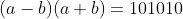 (a-b)(a+b)=101010