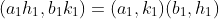(a_{1}h_{1},b_{1}k_{1})=(a_{1},k_{1})(b_{1},h_{1})