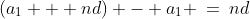 (a_1 + nd) - a_1 \:=\:nd