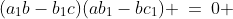 (a_1b-b_1c)(ab_1-bc_1) \:=\:0 \;\;(h)