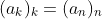 (a_k)_k=(a_n)_n
