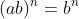 (ab)^{n}=b^{n}