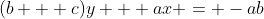 (b + c)y + ax = -ab