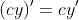 (cy)'=cy'