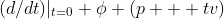 (d/dt)|_{t=0} \phi (p + tv)