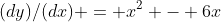 (dy)/(dx) = x^2 - 6x