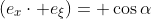 (e_x\cdot e_\xi)= \cos{\alpha}