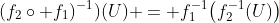 (f_2\circ f_1)^{-1})(U) = f_1^{-1}\bigl(f_2^{-1}(U)\bigr)