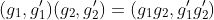 (g_1,g_1')(g_2,g_2')=\left(g_1g_2,g_1'g_2'\right)