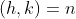 (h,k)=n
