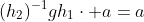 (h_2)^{-1}gh_1\cdot a=a