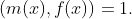 (m(x),f(x))=1.
