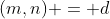 (m,n) = d