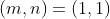 (m,n)=(1,1)