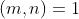 (m,n)=1
