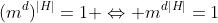 (m^d)^{|H|}=1 \Leftrightarrow m^{d|H|}=1
