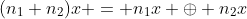 (n_1+n_2)x = n_1x \oplus n_2x