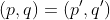 (p,q)=\left(p',q'\right)