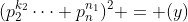 (p_2^{k_2}\dots p_n^{n_1})^2 = (y)