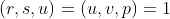 (r,s,u)=(u,v,p)=1