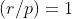 (r/p)=1