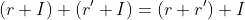 (r+I)+(r'+I)=(r+r')+I